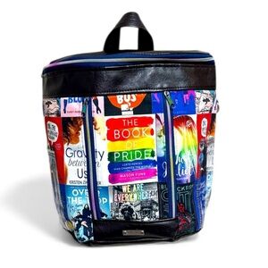 Heather Bee’s Boutique book of pride lgbt book bag multicolor rainbow straps